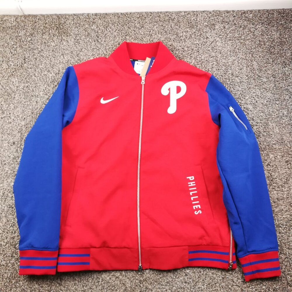 Philadelphia Phillies Jacket Nike Authentic Collection Bomber Mens Large NEW*